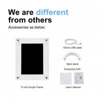 Digital Forever Photo Frame 5 Inch – 4G Memory IPS Display with 1200mAh Battery Klyra