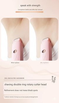 2-in-1 Electric Shaver for Women – Double-Headed Precision Hair Remover Klyra