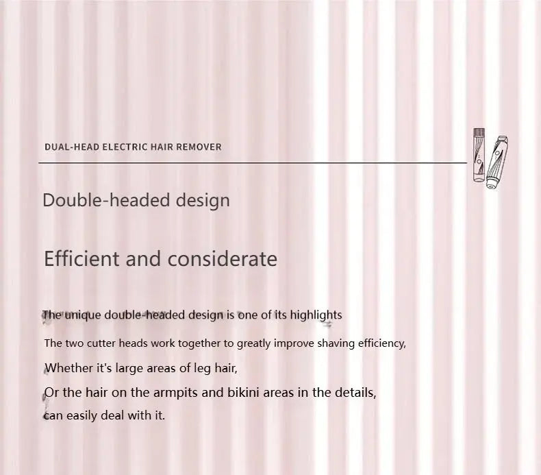 2-in-1 Electric Shaver for Women – Double-Headed Precision Hair Remover Klyra