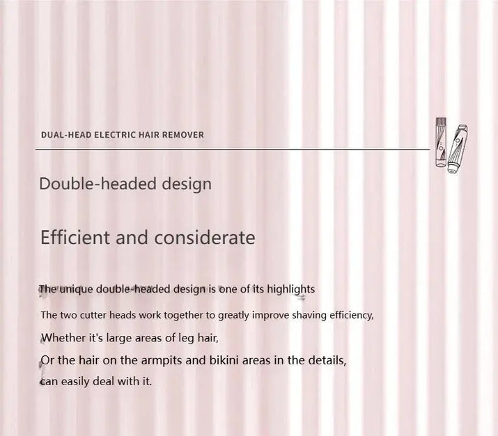 2-in-1 Electric Shaver for Women – Double-Headed Precision Hair Remover Klyra