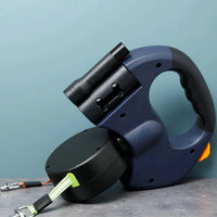 Retractable Dual Dog Leash – LED Light, 360° Swivel, No-Tangle with 3M Reflective Leads & Independent Brakes Klyra